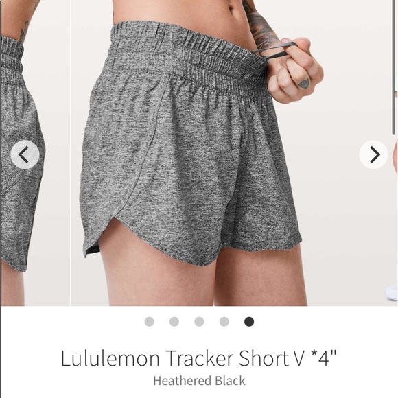 SOLD lululemon Tracker V Short in Heathered Black - Picture 7 of 7